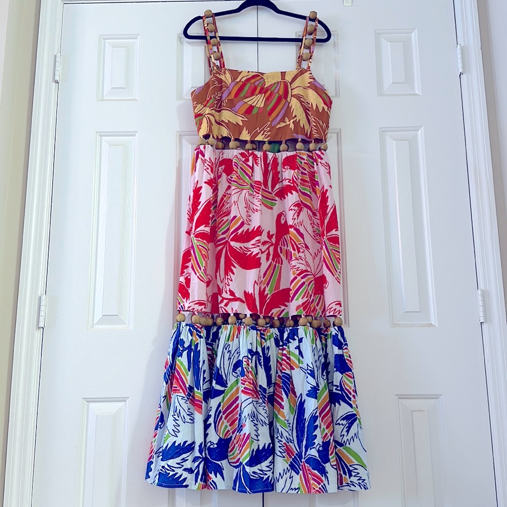 Multi-color FARM Rio cutout dress.